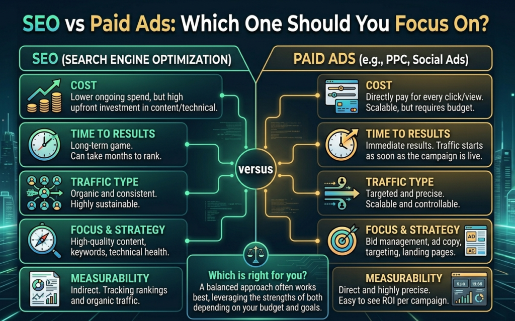 SEO vs Paid Ads: Which One Should You Focus On?