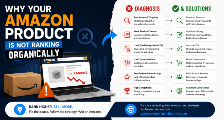 Why Your Amazon Product Is Not Ranking Organically in 2026?